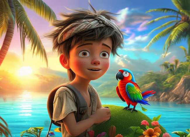 儿童故事荒岛奇遇记；荒岛奇遇记作文300字