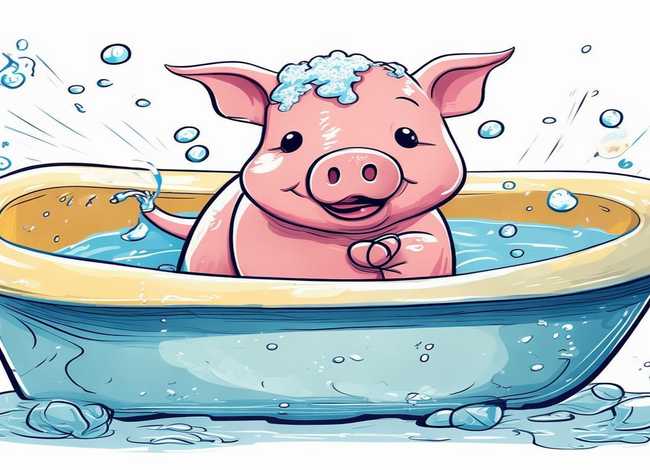 小猪洗澡儿歌插图（小猪洗澡儿歌插图简笔画）