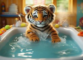 儿童故事洗澡的老虎（有关洗澡的幼儿故事）