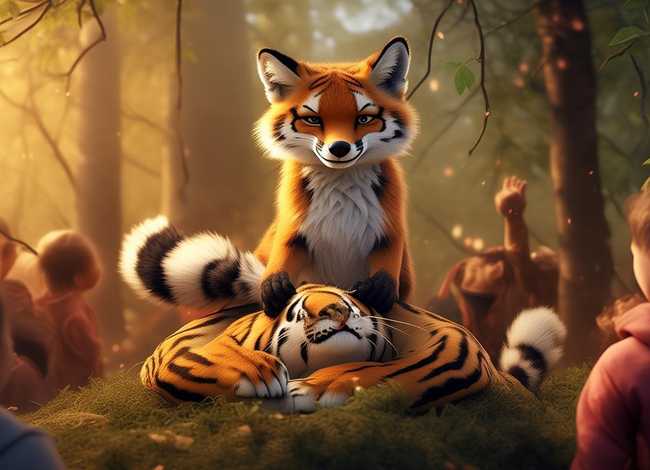 儿童讲故事配乐狐假虎威 - 狐假虎威的讲故事配音乐