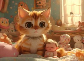 猫妈妈的担心儿童故事 - 猫妈妈的担心幼儿故事