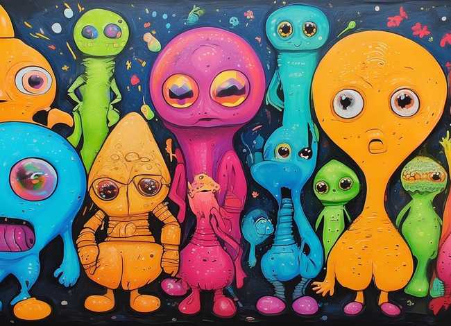 儿童绘本故事推荐古怪的外星人（奇形怪状的外星人儿童画）