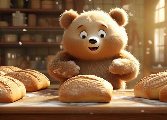 小熊数面包绘本 绘本故事小熊数面包