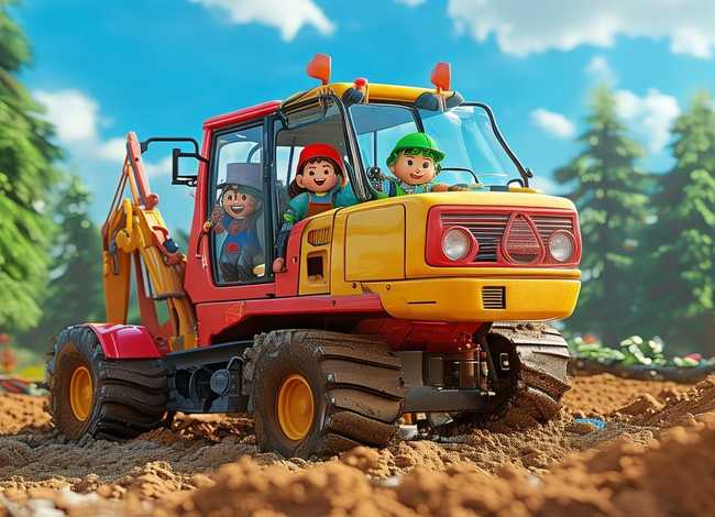 儿童挖掘机动画片全集；儿童挖掘机动画片全集挖土机