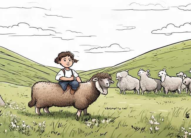 放羊的故事图片，放羊的故事图片简笔画
