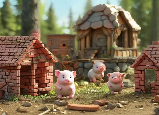 儿童故事三只小猪盖房子语音，三只小猪盖房子故事音频