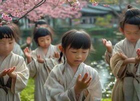 留手儿童古诗；幼儿手势古诗