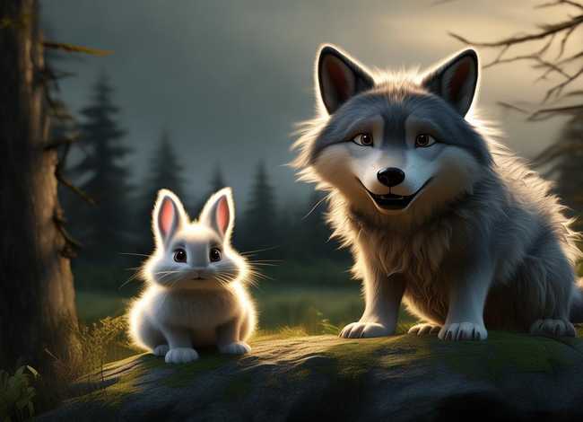 儿童睡前故事大灰狼与小白兔 - 幼儿睡前故事大灰狼和小白兔