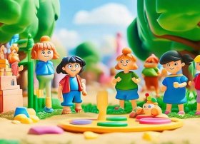 游戏故事儿童画 幼儿园的游戏故事简笔画