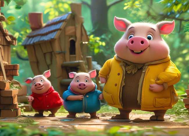 7到12岁儿童故事三只小猪，少儿故事大全 睡前故事三只小猪