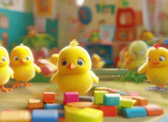 小鸡的儿童故事 - 小鸡的故事幼儿园