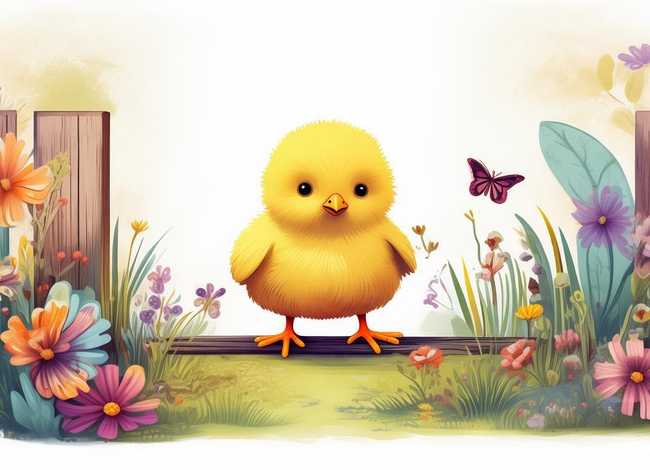 关于小鸡的故事插图、关于小鸡的故事插图简笔画