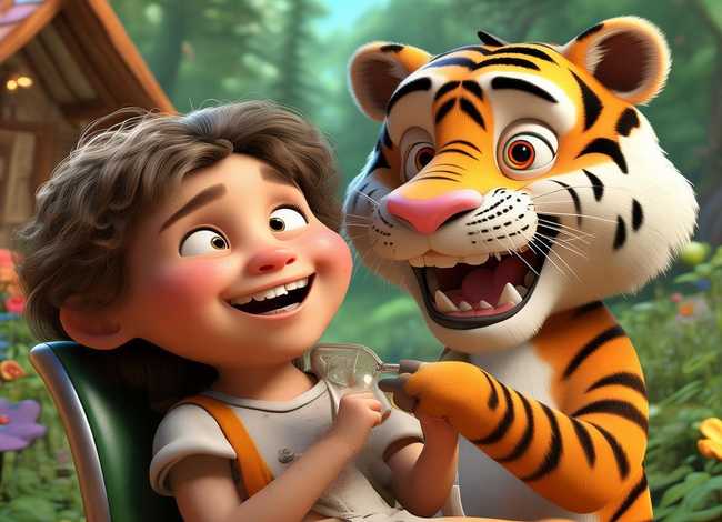 儿童故事老虎拔牙、幼儿故事老虎拔牙4分钟的视频