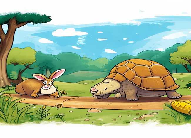 儿童绘本故事龟兔赛跑、幼儿故事绘本龟兔赛跑