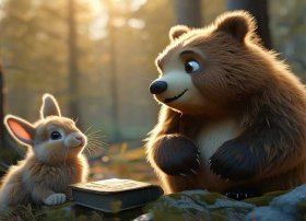 蒙语小故事；蒙语小故事兔子和熊