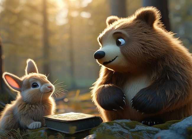 蒙语小故事;蒙语小故事兔子和熊 蒙语小故事;蒙语小故事兔子和熊