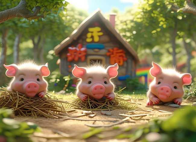 《三只小猪》拼音版 - 《三只小猪》拼音版带拼音