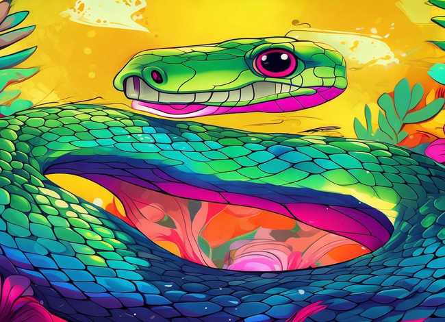 蟒蛇儿童画图片 - 儿童画的蟒蛇的图片 蟒蛇儿童画图片 - 儿童画的蟒蛇的图片