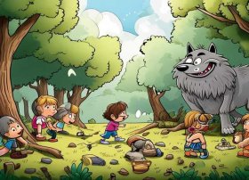 幼儿故事大全3-6岁智斗大灰狼 - 幼儿故事大全3-6岁智斗大灰狼图片