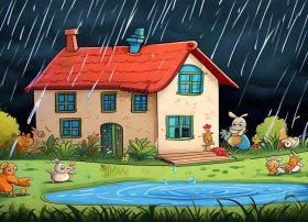 下雨了故事绘本 - 下雨了故事绘本图片