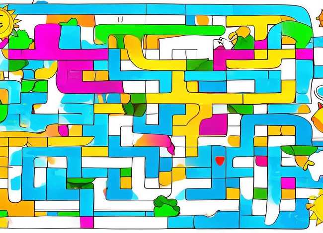 儿童迷宫大全，儿童迷宫大全长方形5到7岁图片