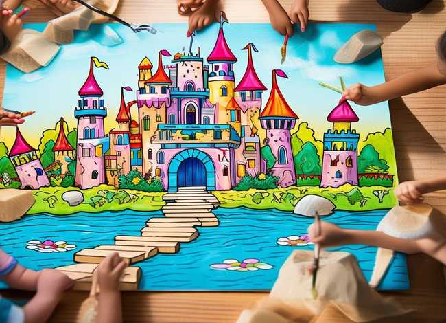 儿童城堡涂色画,儿童城堡涂色画教案 儿童城堡涂色画,儿童城堡涂色画教案