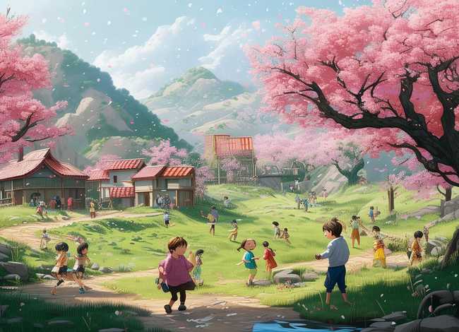 儿童故事桃花源记 - 桃花源记小故事300字