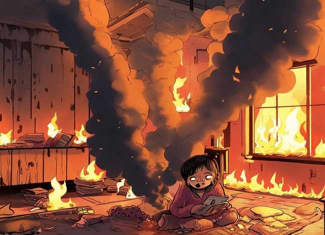 绘本故事着火了 - 火灾的绘本故事 绘本故事着火了 - 火灾的绘本故事