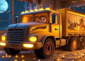 儿童睡前故事卡车 - 大卡车的故事睡前故事