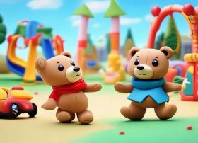 儿童故事两只笨狗熊ppt 两只笨狗熊故事视频 幼儿园