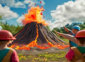 火山爆发的儿童故事；火山爆发故事幼儿园