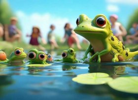 小蝌蚪找妈妈儿童故事表演，小蝌蚪找妈妈亲子故事表演视频