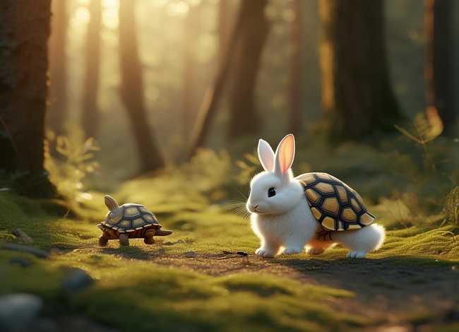 儿童睡前小故事兔子乌龟赛跑 睡前故事乌龟和小兔子赛跑