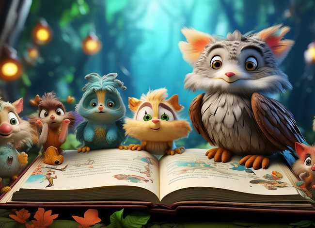 寓言故事儿童创意画；寓言故事创编画