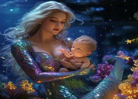 儿童故事美人鱼生宝宝（美人鱼公主生小宝宝的故事）