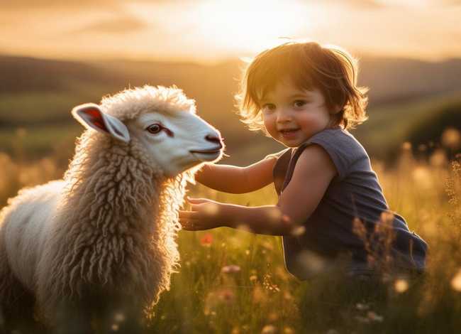 小孩羊的故事 - 小孩和羊的故事