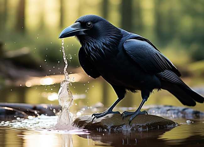 儿童故事乌鸦喝水的字句 - 乌鸦喝水的故事10字