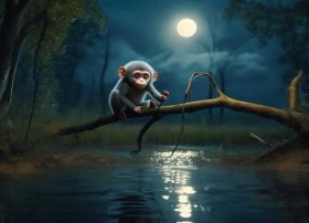 故事大全 睡前故事猴子捞月亮；睡前故事猴子捞月亮的故事视频