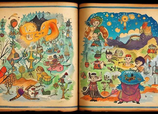 神话故事绘本简笔画；神话故事绘本简笔画本