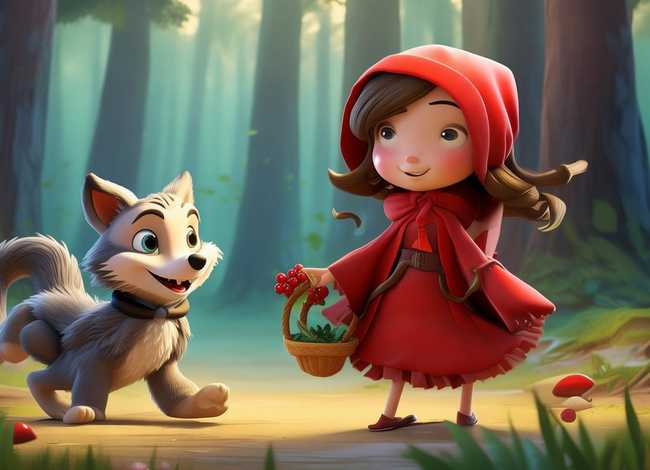 小红帽和大灰狼儿童故事视频、小红帽和大灰狼的故事儿歌