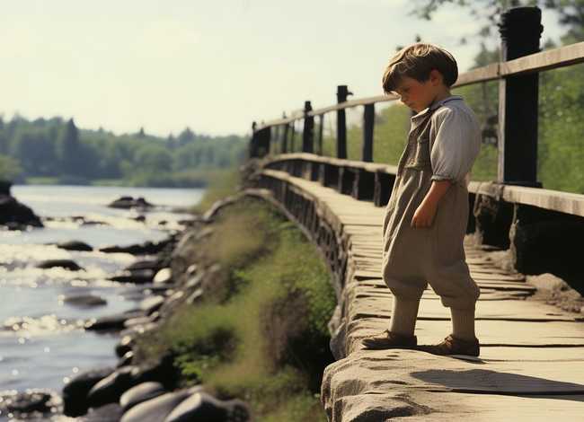 儿童爱因斯坦在桥上的故事 - 爱因斯坦在桥上的故事