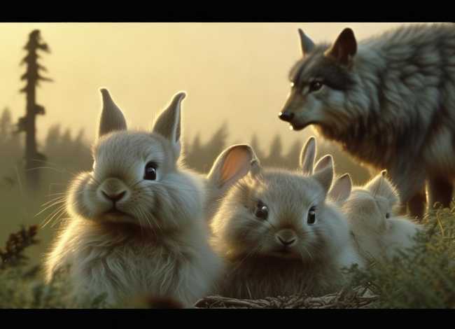 儿童睡前故事大灰狼与三只小白兔、寓言故事大灰狼与三只小白兔
