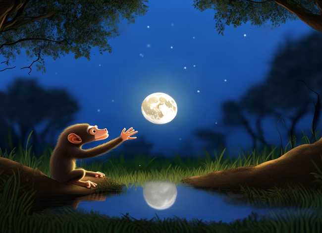 儿童睡前故事猴子捞月亮的故事（幼儿睡前故事猴子捞月亮）