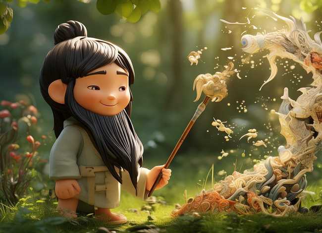 儿童故事神笔马良图片（幼儿故事神笔马良）