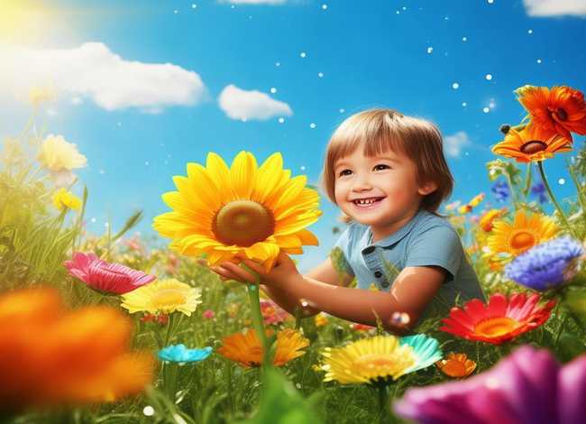 儿童故事彩虹色的花绘本，幼儿绘本故事彩虹色的花