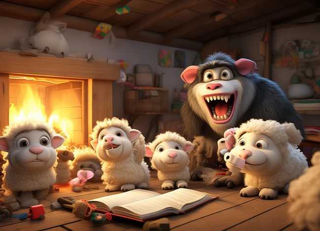 儿童绘本故事狼和七只小羊 - 绘本故事《狼和七只小羊》 儿童绘本故事狼和七只小羊 - 绘本故事《狼和七只小羊》