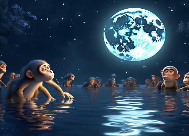 睡前故事幼儿故事大全猴子捞月亮、故事大全 睡前故事猴子捞月亮 睡前故事幼儿故事大全猴子捞月亮、故事大全 睡前故事猴子捞月亮