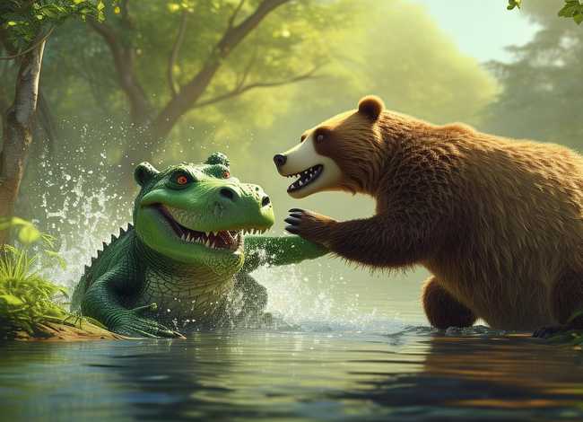 儿童故事鳄鱼和熊 鳄鱼和熊的故事 儿童故事鳄鱼和熊 鳄鱼和熊的故事
