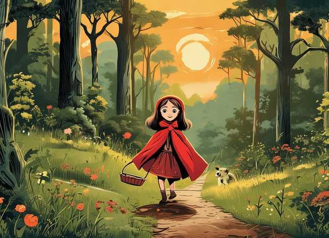 儿童故事小红帽的故事英文版、小红帽的故事英语版简单