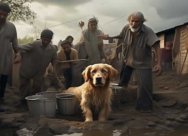 故事 狗 故事 狗掉进井里污染了水,老人让村民舀水